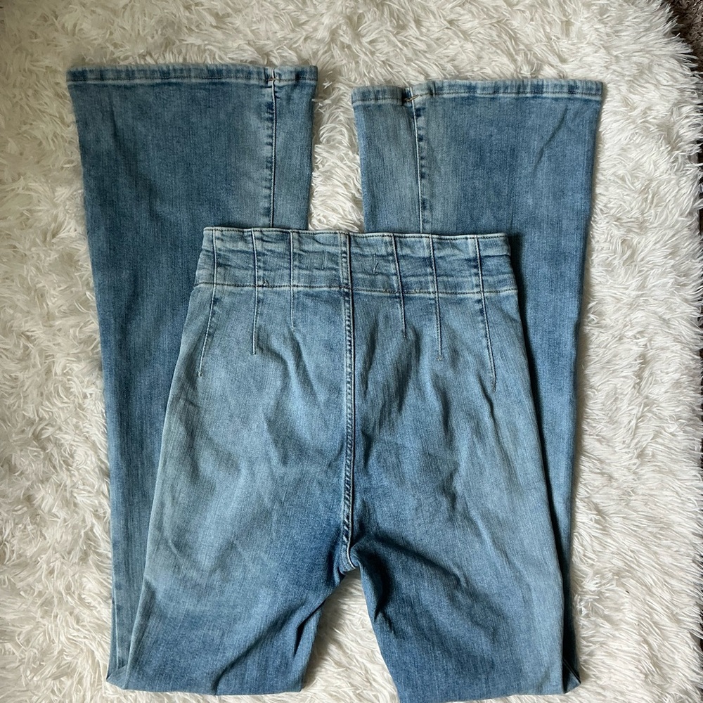 Free People We The Free High Waist Flare Jeans | Size 29 | Medium Wash | - Picture 4 of 9